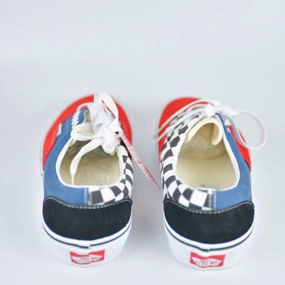 Vans Era Red Navy Blue Black White Checker Mix and Match New 8.5 MEN 10WOMEN - Picture 6 of 6